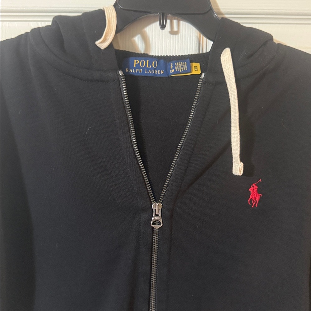 Ralph Lauren Navy Sweater with Yellow Accents